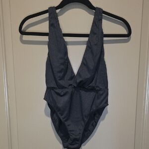 Urban outfitters black deep v bodysuit